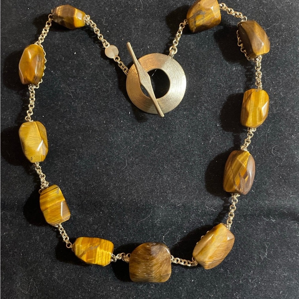 Gorgeous Vintage Sigrid Olsen Tiger Eye Necklace